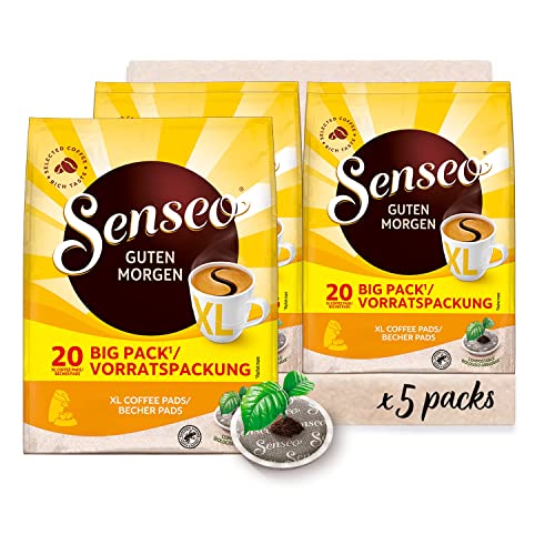 🔥 SELTEN SO GÜNSTIG (-37%) Senseo Pads Guten Morgen XL, Vorratspackung, 5 x 20 Getränke, 100 Kaffeepads, Kräftige Röstung