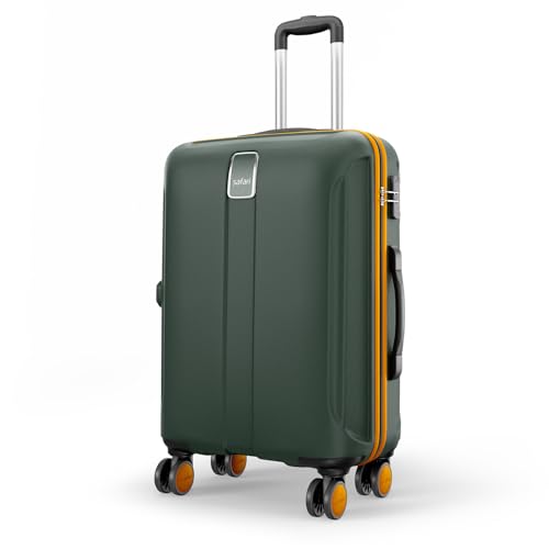 Safari Medium Polycarbonate Spinner Thorium Neo 8 Wheels 66Cm Size Check-in Trolley Bag, Hard Case, 360º Wheeling Luggage for Men & Women, Travel Bag,