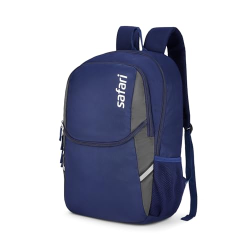 Safari Nudge Laptop Backpack for men & women, school bag for boys and girls, college bag, office bag, travel bag, 3 compartments, Bottle holder, Front