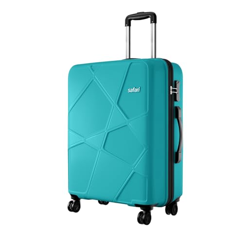 Safari Pentagon Pro 8 Wheels 65cm Medium Size Trolley Bag, Hard Case Polypropylene, 360º Wheeling Small Check in Luggage, Suitcase for Travel, Trolley