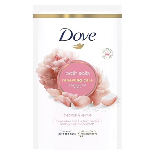 (-37%) Dove Peony & Rose Renewing Care mit hautnatürlichen Feuchtigkeitscremes Badesalz, 900 g