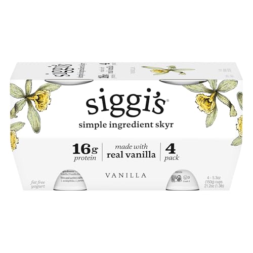 Siggis Vanilla Non Fat Skyr Yogurt 4 Pack 212 Oz