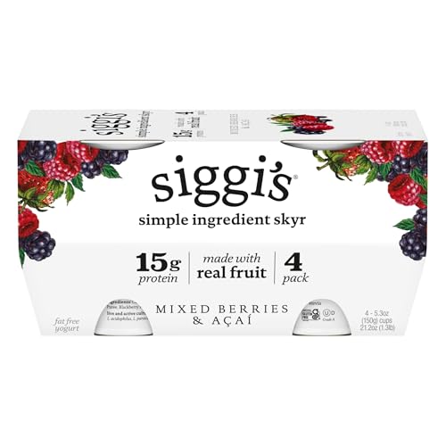 Mixed Berries And Acai Non Fat Yogurt 4 Pack 212 Oz