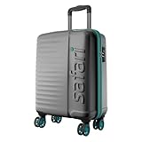 Safari Cabin Insignia 8 Wheels 55cm Size Trolley Bag TSA Lock Hard Case Polycarbonate 360º Wheeling Carryon Luggage Travel Bag Suitcase for Travel Trolley Bags for Travel Gun Metal