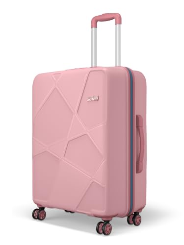 Safari Pentagon Pro 8 Wheels 65cm Medium Size Trolley Bag, Hard Case Polypropylene, 360º Wheeling Small Check in Luggage, Suitcase for Travel, Trolley