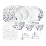 Larah by Borosil Opalware Dinner Set Of 47 Pieces