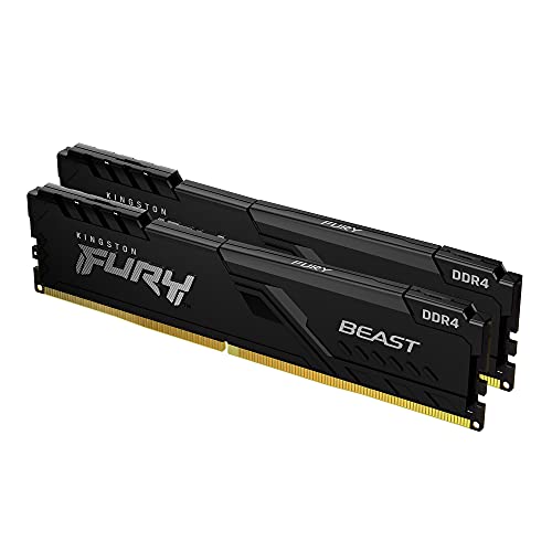Kingston FURY Beast 16GB (2x8GB) 3200MHz DDR4 CL16 Mémoire Kit pour PC Kit de 2 KF432C16BBK2/16