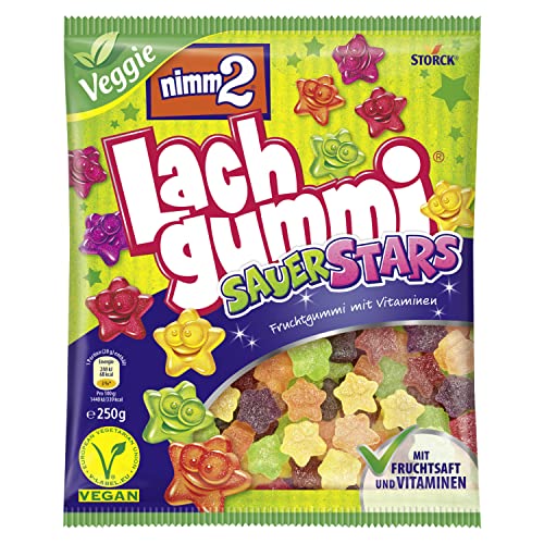(-13%) nimm2 Lachgummi SauerStars, veganes saures Fruchtgummi - 1 x 250 g