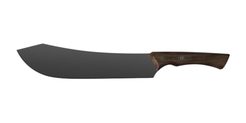 Faca para Carne Tramontina Churrasco Black com Lâmina de Aço Inox Escurecido e Cabo de Madeira 10", 22844110