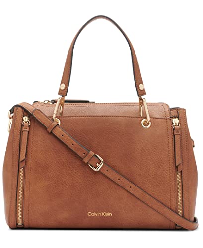 Calvin Klein Reyna Novelty Satchel, Caramel Combo