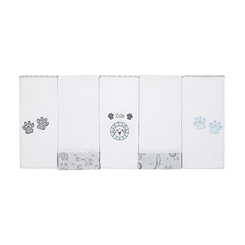 Papi Textil Fralda Papi Compose Bordada Com Faixa 70Cm X 68Cm Contem 05 Un
