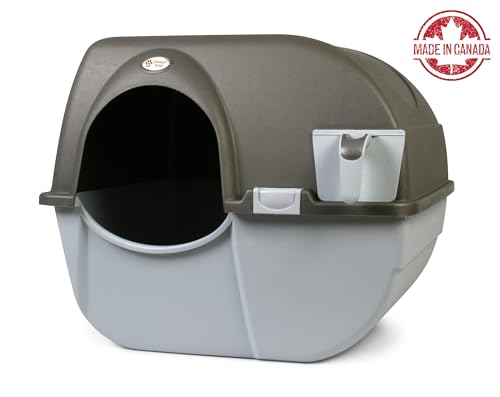 Omega Paw Self Cleaning Litter Box, Omega Paw Roll &#x27;N Clean Litter Box, Regular Size for Kittens and Cats 10 lbs an