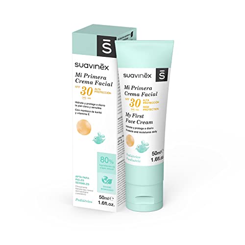 🔥 SELTEN SO GÜNSTIG (-43%) Suavinex, Gesichtscreme für Babys, tägliche Feuchtigkeitslotion mit Sonnenschutz, LSF 30, Anti-Luftverschmutzung und Detoxisierend, für das Gesicht, 80% Inhaltsstoffe natürlichen Ursprungs, 50 ml