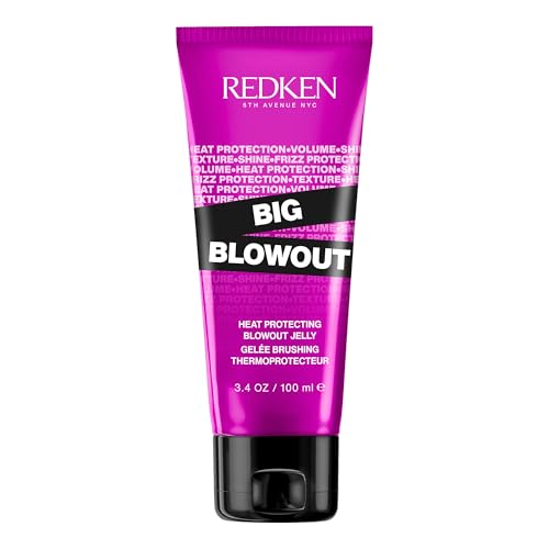 Redken Big Blowout Heat Protection Jelly Serum | Offers Shine and Texture | Frizz Control | Volume for Fine Hair | Blowdry Styling Gel | For All Hair Types