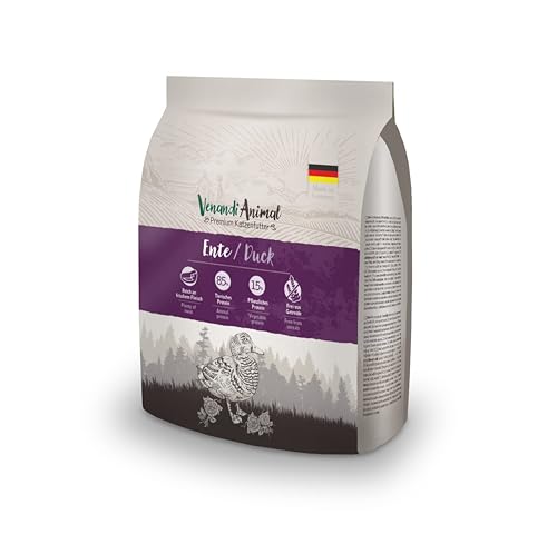 (-18%) Venandi Animal – Premium Katzenfutter – Ente, mit viel frischem Geflügel, Trockenfutter, getreidefrei 1er Pack (1 x 300g)
