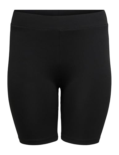 (-39%) ONLY CARMAKOMA Damen Cartime Jrs Noos Shorts, Schwarz, 42-44 Große Größen EU