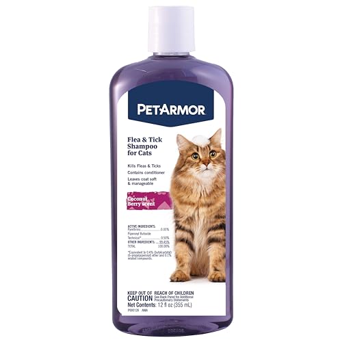 PetArmor flea and tick shampoo for cats coconut berry scented 12oz