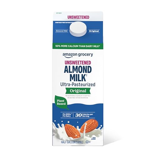 Amazon Grocery, Original Unsweetened Almondmilk, 64 Fl Oz (Previously Fresh Brand, Packaging May Vary)