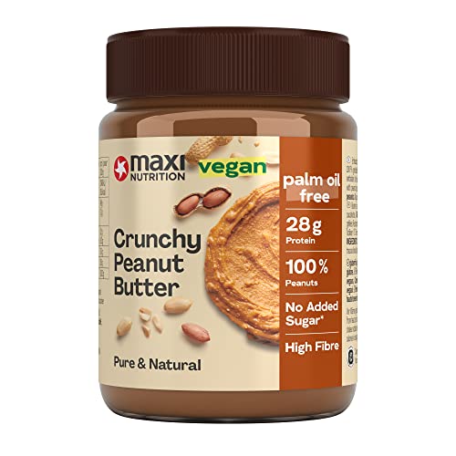 (-25%) MaxiNutrition Crunchy Peanut Butter, 350g, 100% Erdnüsse, ohne Zucker, mit 28g Protein, ohne Palmöl