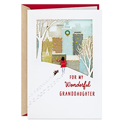 Hallmark Christmas Card for Granddaughter (Snowy City)