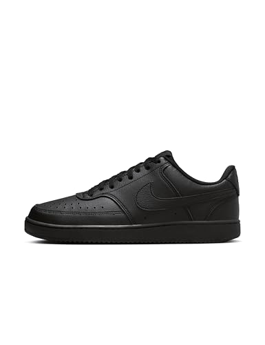 Nike Men's Court Vision Low Next Nature Shoes, Black/Black-Black, 9