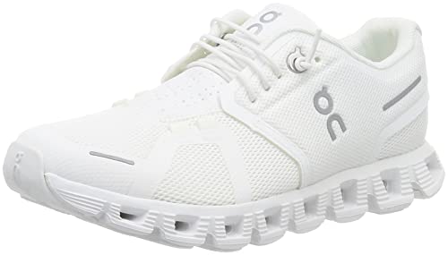 On Women's Cloud 5 Sneakers, All White, 7.5 Medium US