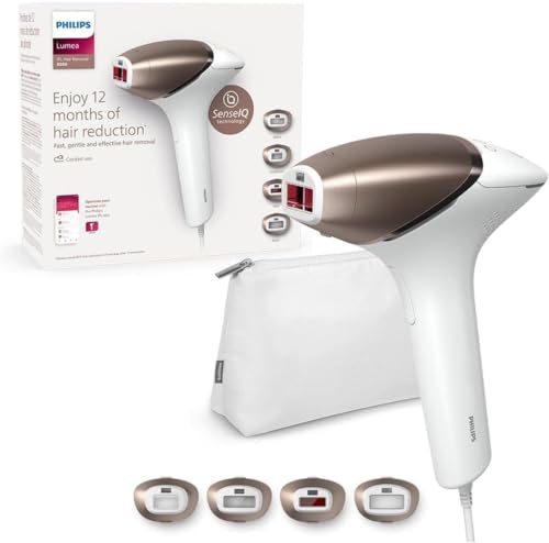 ⚡ BLITZDEAL (-46%) Philips Lumea IPL 8000 Series - IPL Geräte Haarentfernung für bis zu 2 Jahre seidig-glatte Haut¹ mit 4 Aufsätzen für Körper & Gesicht, kabellos, Alternative zur Laser-Haarentfernung (BRI948/00)