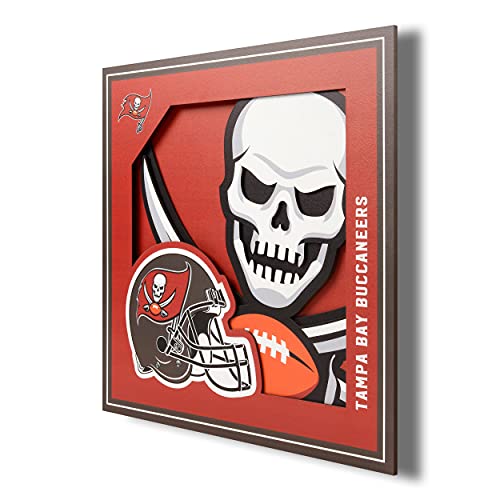 YouTheFan NFL Tampa Bay Buccaneers 3D Logo Series Wall Art - 12x12