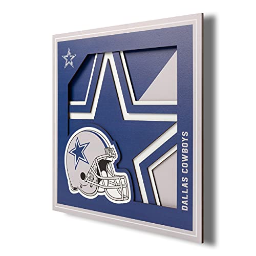 YouTheFan NFL Dallas Cowboys 3D Logo Series Wall Art - 12x12