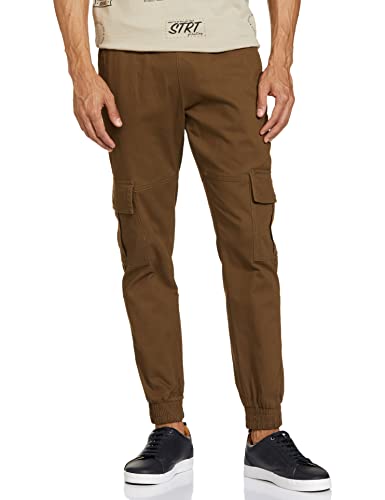 Amazon Brand - Symbol Men's Stretchable Slim Fit Cargo Jogger Pants | Chinos | Casual Trousers