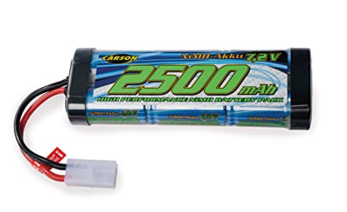 (-23%) Carson 500608222-7,2V/2500mAh NiMH Race Akku TAM, wiederaufladbar, mit Tamiya Stecker, Akkupack für RC Auto, Ersatzzakku ferngesteuertes Fahrzeug, hochwertig, Modellbau