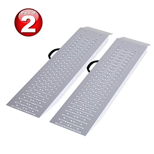 Loading Ramps - Steel Ramp Set for ATVs, Motorcycles, Mowers, Carts & More - Use with Pickup Trucks & Trailers - 1200lb Combined Capacity by Stalwart