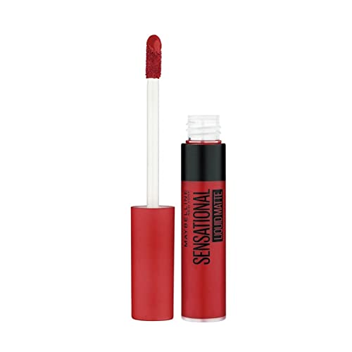 Maybelline New York Sensational Liquid Matte Lipstick, 14 Red Serenade | Non-sticky, Non-drying matte liquid Lipstick, Precise Application