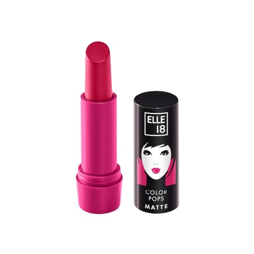 Color Pops Matte Lipstick, Deep Pink, Moisturising Bullet Matte, with Vitamin E, Highly Pigmented, Infused with Jojoba Oil and Shea Butter | 4.3 g