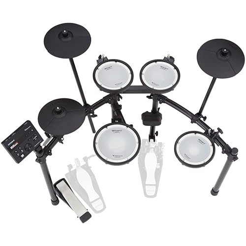 Roland TD-07DMK Electronic V-Drums Kit – Legendary Double-Ply All Mesh Head kit with superior expression and playability – Bluetooth Audio & MIDI – 40 FREE Melodics Lessons