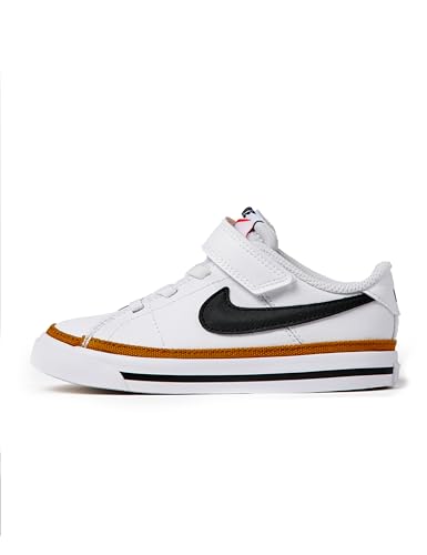 Nike Unisex Kids Court Legacy, White/Black/Desert Ochre/Gum Light Brown, 9C
