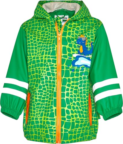 (-31%) Playshoes Regenjacke Unisex Kinder Wind- und wasserdicht Regenmantel Regenbekleidung, Dino, 98