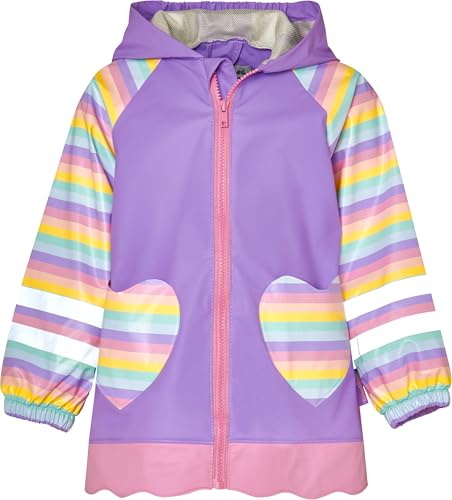 🔥 STARKER PREIS (-44%) Playshoes Regenjacke Unisex Kinder Wind- und wasserdicht Regenmantel Regenbekleidung, Einhorn, 140