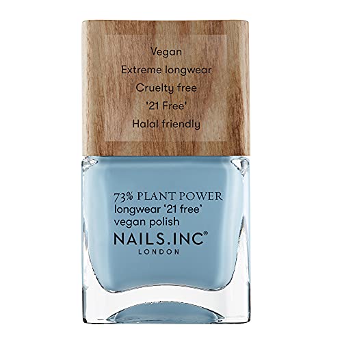 Nails.INC 73% Plant Power Nail Polish, Long Lasting Nail Color Lasts Up to 10 Days, Quick Drying, Cruelty Free, Vegan, 21 Free Formula, Clean to the Core, (14ml)