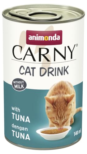 ⚡ BLITZDEAL (-86%) animonda Carny Drink Katzensnack Drink mit Thunfisch (24 x 140ml), Katzensuppe, Katzensnack ohne Milch, Getreide ohne Zucker