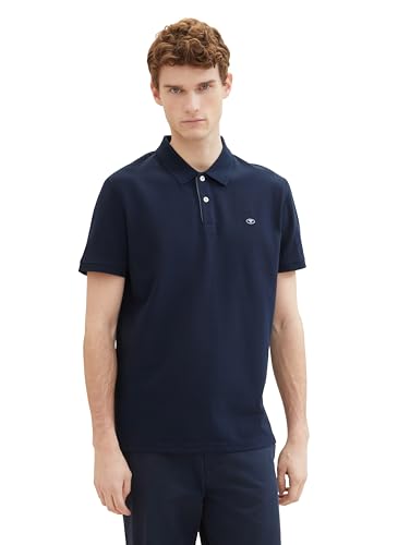 🔥 STARKER PREIS (-44%) TOM TAILOR Herren Basic Piqué Poloshirt, 10668 - Sky Captain Blue, XL