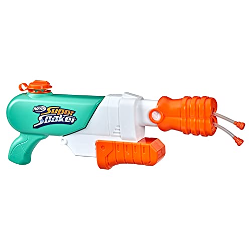Hasbro Nerf Super Soaker Hydro Frenzy Water Blaster, Wild 3-in-1 Soaking Fun, Adjustable Nozzle, 2 Water-Launching Tubes, for Kids Teens Adults, F3891