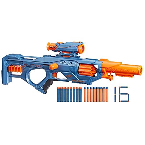 (-39%) NERF Elite 2.0 Eaglepoint RD-8 Blaster, 8-Dart Trommel, abnehmbares Fernrohr und Abnehmbarer Lauf, 16 Darts, Bolzen, 27 Meter Schussweite