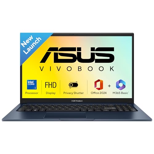 ASUS Vivobook 15 (2026),Intel Core 3 100U (i3-14th Gen),Intel iGPU, 8GB/512GB, FHD, 15.6"(39.6 cm),Windows 11,M365 Basic(1 Year)* Office 2024,Quiet Bl
