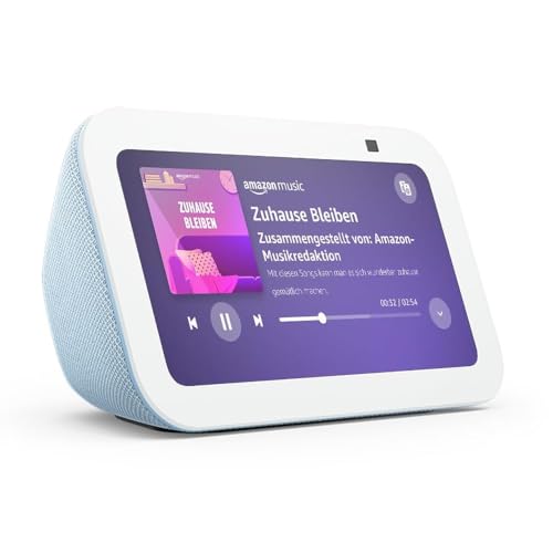 🔥 SELTEN SO GÜNSTIG (-50%) Echo Show 5 (Neueste Generation) | Kompakter smarter Touchscreen zum Steuern deines Smart Homes und mehr | Graublau, mit Alexa+ Early Access