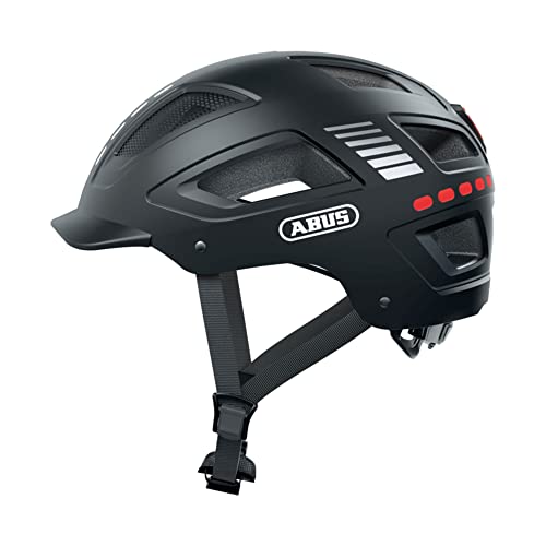 ABUS bike helmet with light - Hyban 2.0 LED - front and rear light & robust hard shell - for men and women