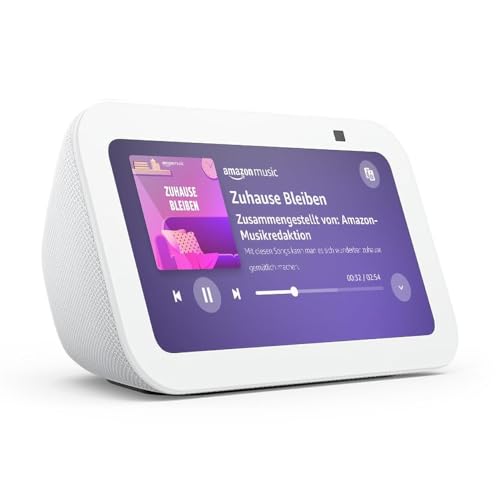 🔥 STARKER PREIS (-50%) Echo Show 5 (Neueste Generation) | Kompakter smarter Touchscreen zum Steuern deines Smart Homes und mehr | Weiß, mit Alexa+ Early Access