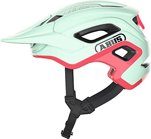 ABUS MTB-Helm Cliffhanger - Fahrradhelm für anspruchsvolle Trails - mit großen Lüftungsöffnungen & TriVider Riemensystem - für Damen und Herren - Mint
