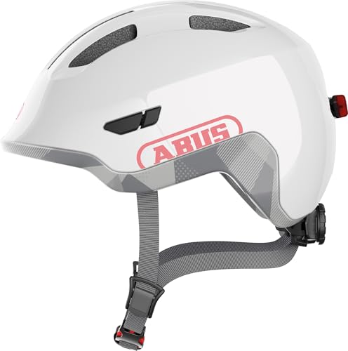 ABUS children's helmet Smiley 3.0 ACE LED - bike helmet with light - deep fit & space for a pigtail - for girls and boys