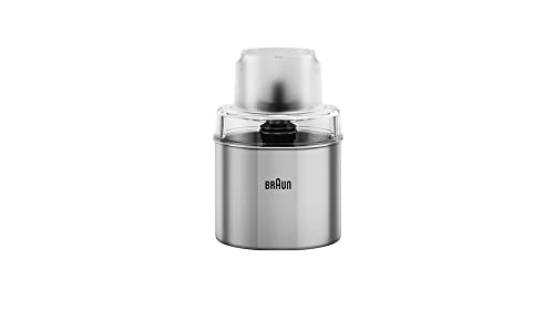 🔥 STARKER PREIS (-32%) Braun Kaffee- und Gewürzmühlen Aufsatz MQS 270 SI mit EasyClick Plus System - Zubehör für Braun Stabmixer MultiQuick 7 und 9, Silber